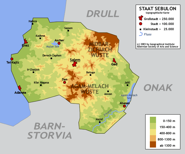 offizielle Karte des Staates Sebulon